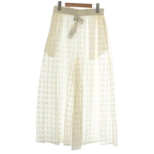 Gucci GG Floral Lace Wide Leg Trouser Long Pants Easy 38 M White 740596 Zammc