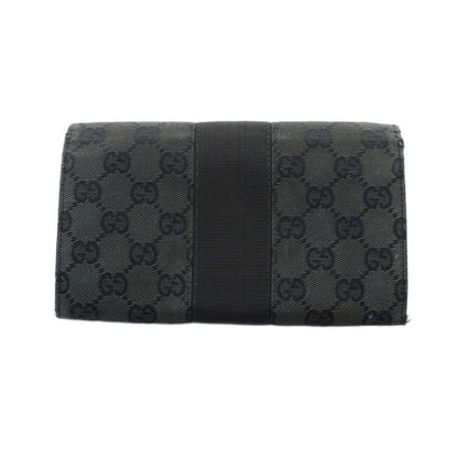 Gucci Long Wallet Logo GG Canvas Leather Black - GY11 MQ - OH