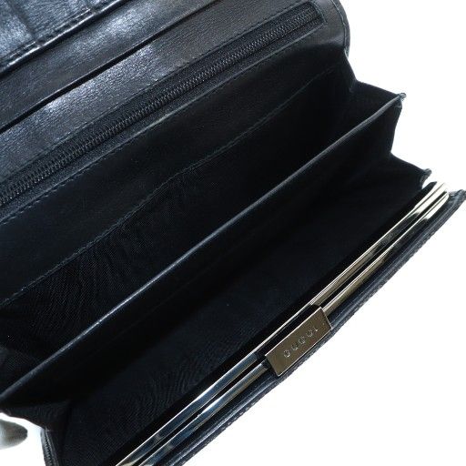 Gucci Long Wallet Logo GG Canvas Leather Black - GY11 MQ - OH