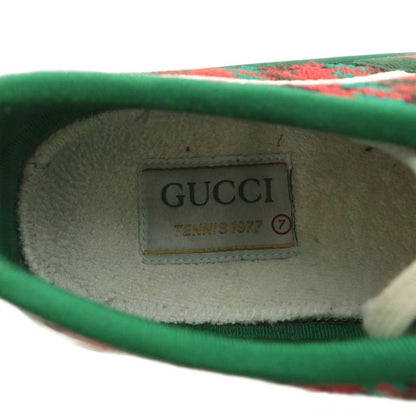 Gucci Tennis 1977 Sneakers Canvas Low Cut Staggered Plover Sherry Line Total GG
