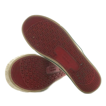 Gucci Tennis 1977 Sneakers Canvas Low Cut Staggered Plover Sherry Line Total GG