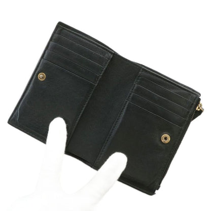 Balenciaga 694166 Wallet Fold Leather Logo Black XZ - OH - GY11