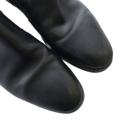 Gucci 309043 Short Boots Leather Interlocking Side Zip 6 25cm (9.84in) Black -