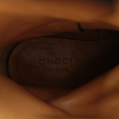 Gucci Short Boots Leather Horsebit Silver Hardware 40 25cm (9.84in) Brown