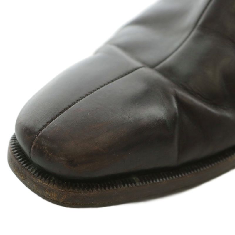 Gucci Short Boots Leather Horsebit Silver Hardware 40 25cm (9.84in) Brown