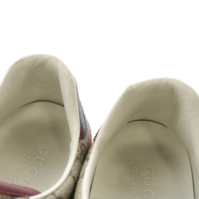 Gucci Ace Sneakers GG Supreme Low Cut Sherry Line Total Logo 6 25cm (9.84in)