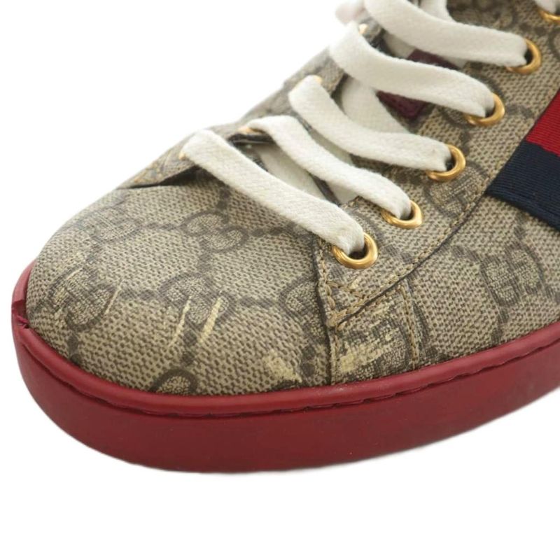 Gucci Ace Sneakers GG Supreme Low Cut Sherry Line Total Logo 6 25cm (9.84in)