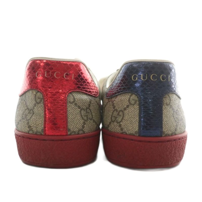 Gucci Ace Sneakers GG Supreme Low Cut Sherry Line Total Logo 6 25cm (9.84in)