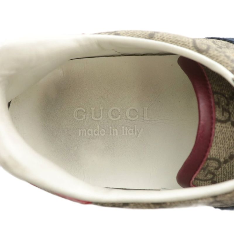 Gucci Ace Sneakers GG Supreme Low Cut Sherry Line Total Logo 6 25cm (9.84in)