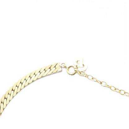 Christian DIOR Necklace Accessories Pendant Rhinestone Logo Gold Color - GY17