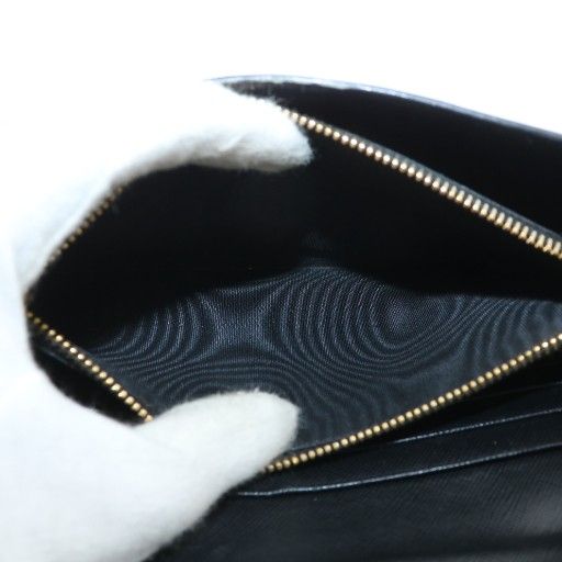 Prada Long Wallet Fold Saffiano Leather Logo Gold Hardware Black Xz-oh-gy18