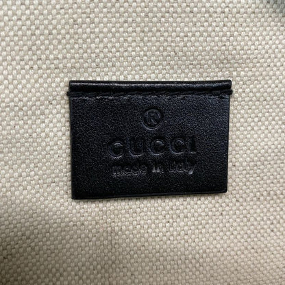 Gucci Waist Pouch GG Embossed Belt Bag 645093 Black Leather