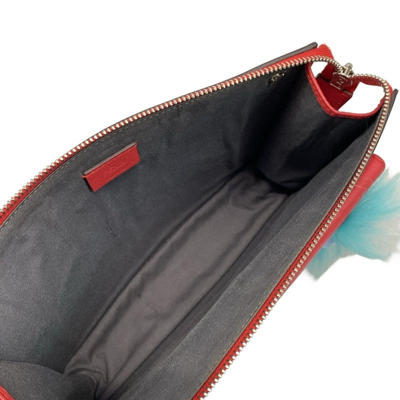 Fendi Shoulder Bag Toujours 8m0369 Red X Light Blue X Purple Bag Bugs Monster