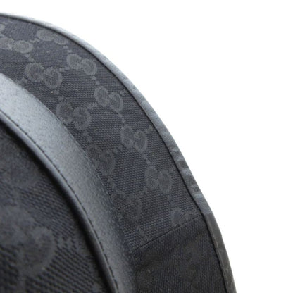 Gucci GG Canvas Fedora Bucket Hat Double G Leather Black Made In Italy 576587