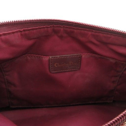 Christian DIOR Pouch Mini Bag Canvas Trotter Total Red Purple Bordeaux Pz0002 JS