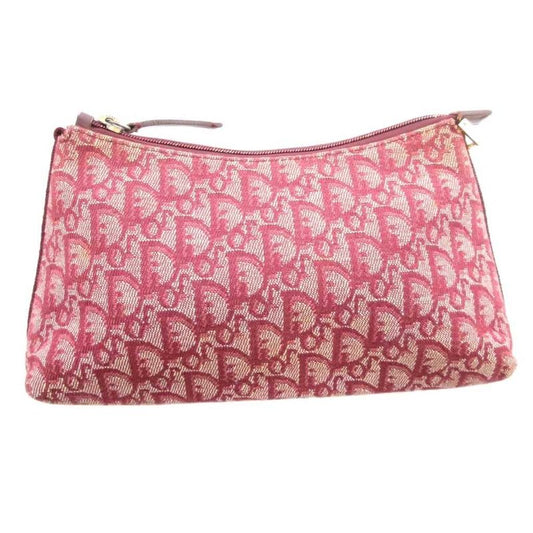 Christian DIOR Pouch Mini Bag Canvas Trotter Total Red Purple Bordeaux Pz0002 JS