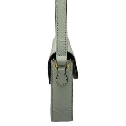 Gucci Shoulder Bag GG Supermini Leather Shoulder Bag 772794 Pale Green Leather