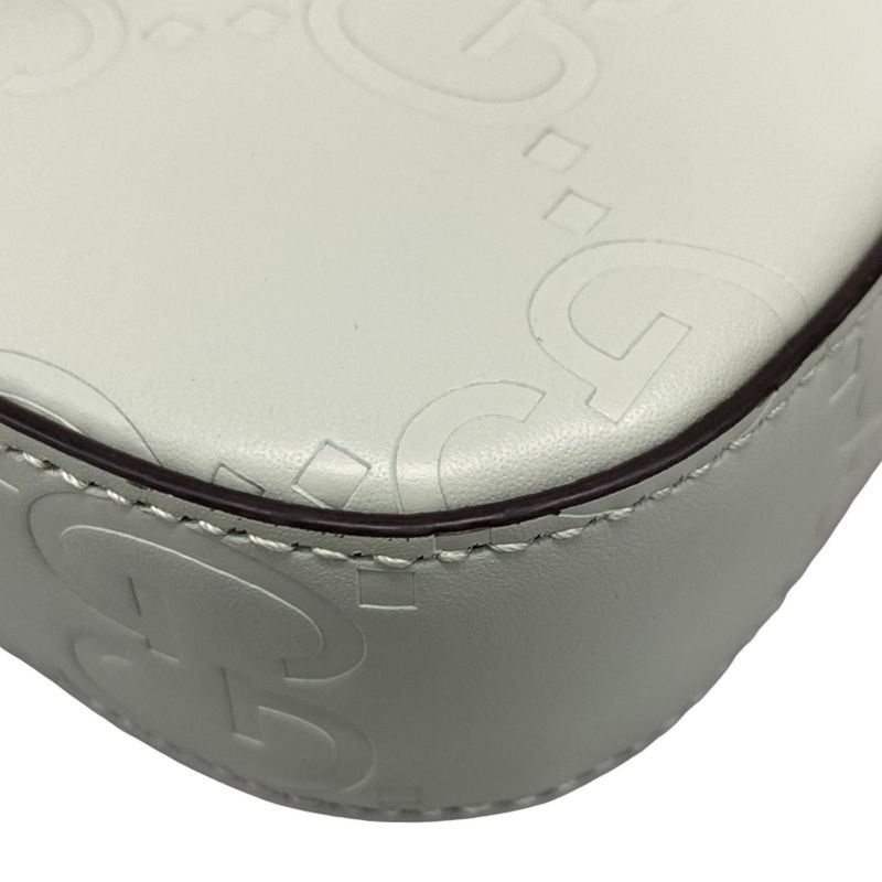 Gucci Shoulder Bag GG Supermini Leather Shoulder Bag 772794 Pale Green Leather