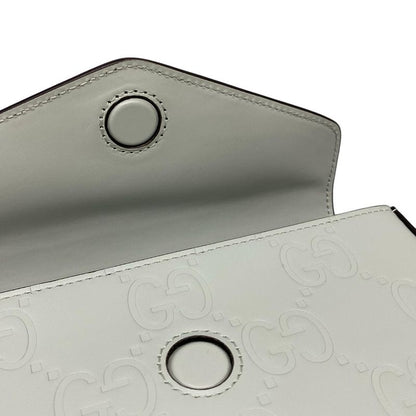 Gucci Shoulder Bag GG Supermini Leather Shoulder Bag 772794 Pale Green Leather