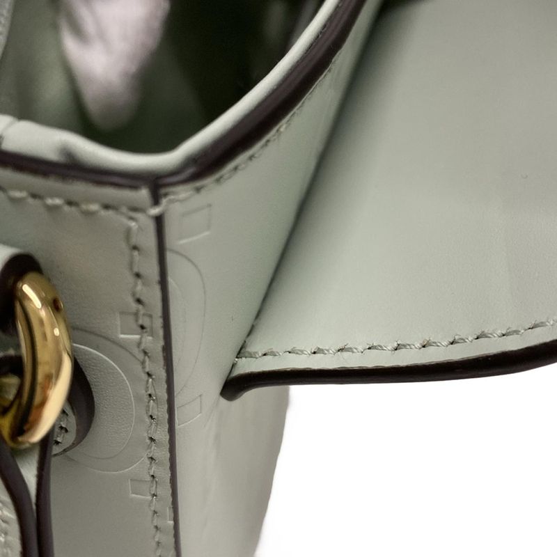 Gucci Shoulder Bag GG Supermini Leather Shoulder Bag 772794 Pale Green Leather