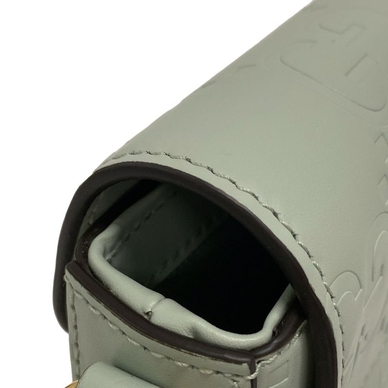 Gucci Shoulder Bag GG Supermini Leather Shoulder Bag 772794 Pale Green Leather