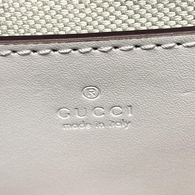 Gucci Shoulder Bag GG Supermini Leather Shoulder Bag 772794 Pale Green Leather