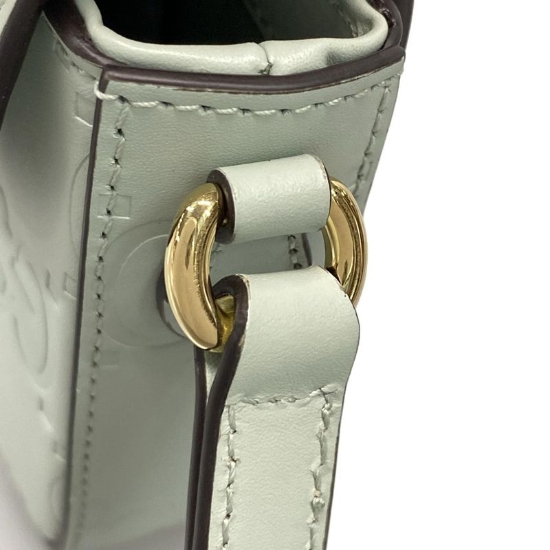 Gucci Shoulder Bag GG Supermini Leather Shoulder Bag 772794 Pale Green Leather