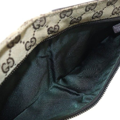 Gucci 28566 Body Bag Shoulder Bag Diagonal Logo GG Canvas Leather Brown - GY11