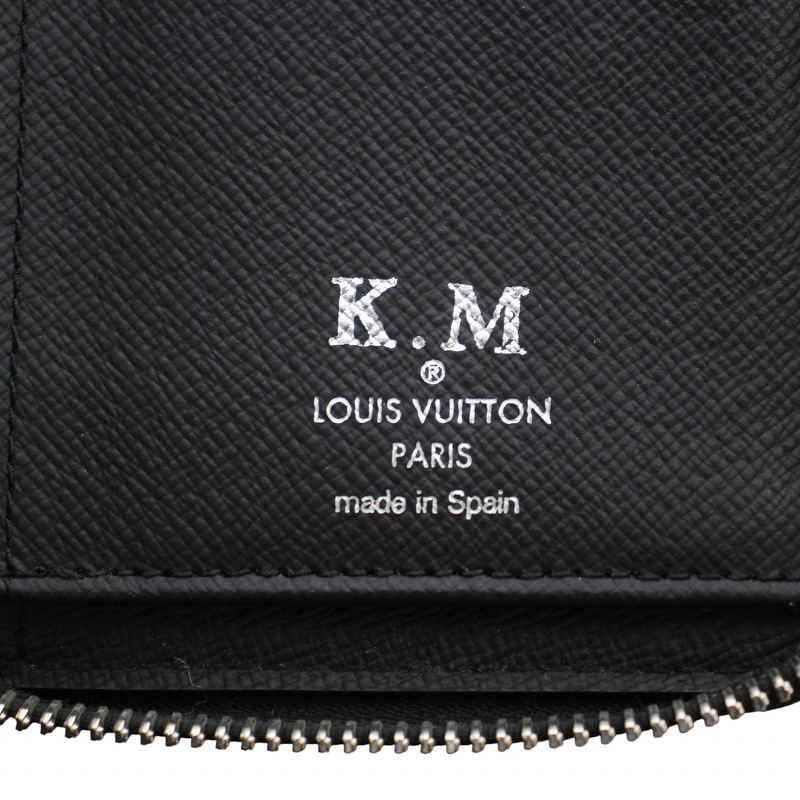 Louis Vuitton Damier Graphite Pixel Zippy Wallet Vertical Long Wallet Round