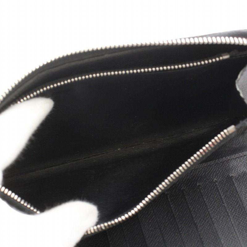 Louis Vuitton Damier Graphite Pixel Zippy Wallet Vertical Long Wallet Round