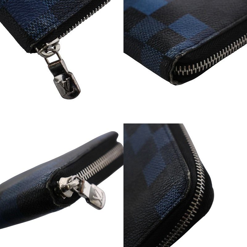 Louis Vuitton Damier Graphite Pixel Zippy Wallet Vertical Long Wallet Round