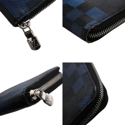 Louis Vuitton Damier Graphite Pixel Zippy Wallet Vertical Long Wallet Round