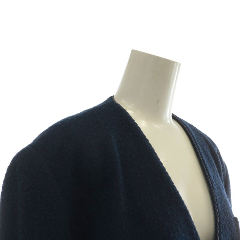 Celine Vintage Collarless Jacket Outer Double Logo Embroidery Patch Gold Button