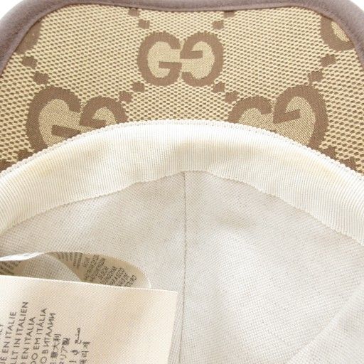 Gucci Jumbo GG Canvas Baseball Cap Baseball Cap Hat L 58cm (22.83in) Beige