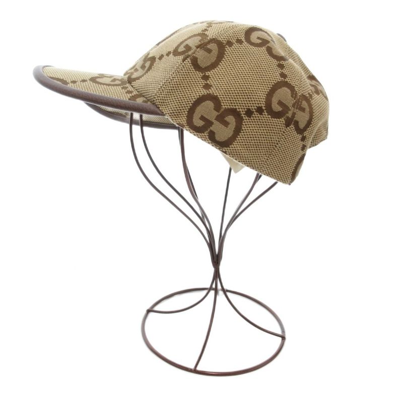 Gucci Jumbo GG Canvas Baseball Cap Baseball Cap Hat L 58cm (22.83in) Beige