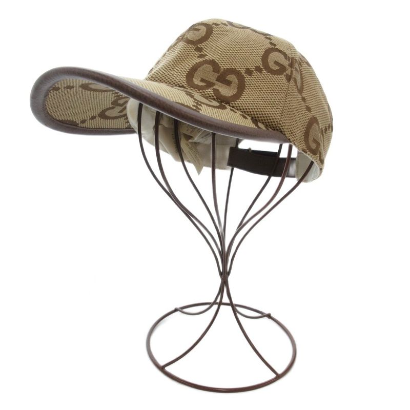 Gucci Jumbo GG Canvas Baseball Cap Baseball Cap Hat L 58cm (22.83in) Beige