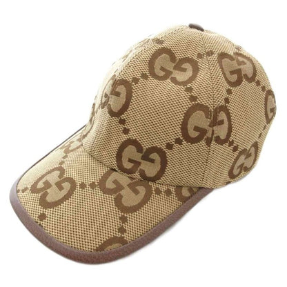 Gucci Jumbo GG Canvas Baseball Cap Baseball Cap Hat L 58cm (22.83in) Beige