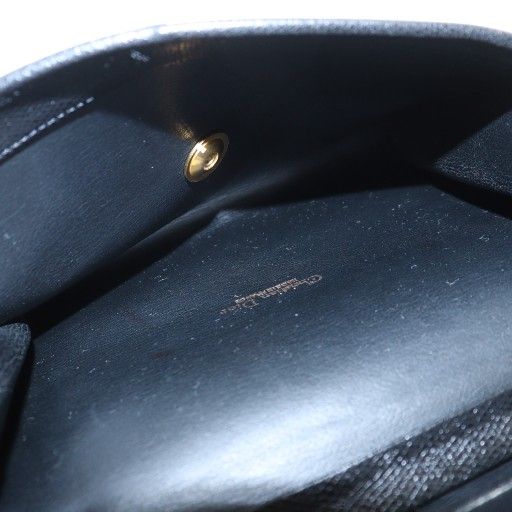 Christian DIOR Vintage Chain Shoulder Bag Clutch Diagonal Flap Leather Logo