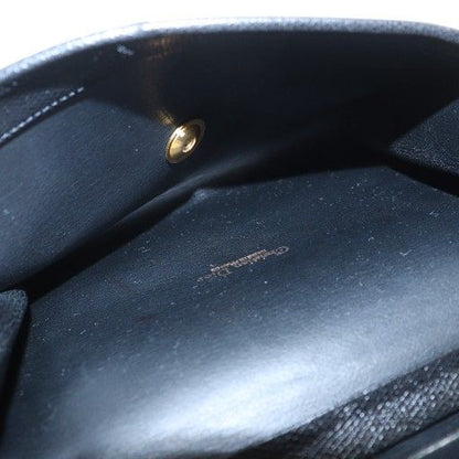 Christian DIOR Vintage Chain Shoulder Bag Clutch Diagonal Flap Leather Logo