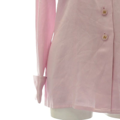 Chanel Shirt Blouse 100% Silk Long Sleeves Coco Mark Coco Button Pink XZ - GY18