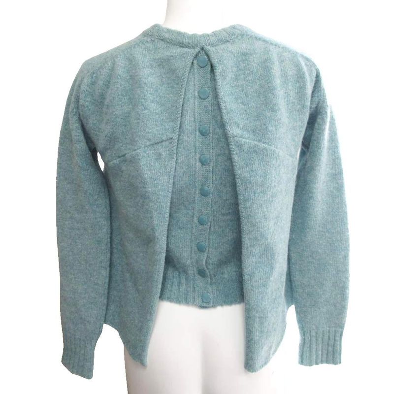 Balenciaga 03AW Nicolas Period Modified Design Knit Sweater Open Back Wool Long