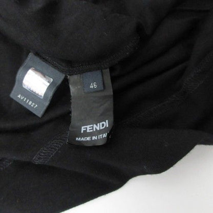 Fendi Cut And Sewn Written Logo Embroidered Ribbon Lamé Glitter Short Sleeves