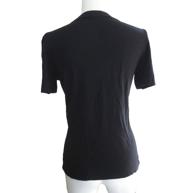 Fendi Cut And Sewn Written Logo Embroidered Ribbon Lamé Glitter Short Sleeves