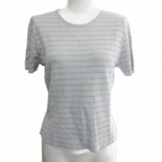 Fendi With Tags Zucca Allover Pattern Knit Cut And Sewn Crew Neck Short Sleeves