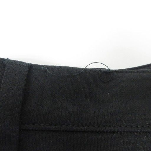 Fendi Jeans Nylon Skinny Pants Stretch Logo Button 27 Black Ibo84