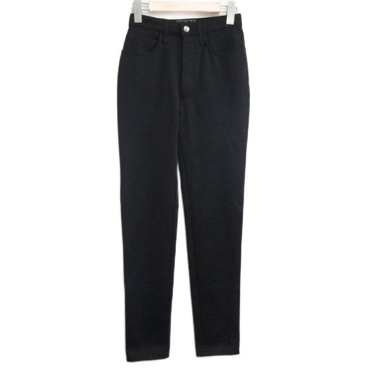 Fendi Jeans Nylon Skinny Pants Stretch Logo Button 27 Black Ibo84