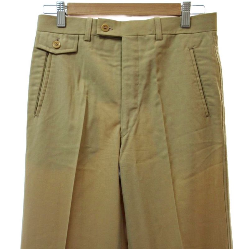Yves Saint Laurent YVES Saint Laurent Wool Pants Slacks 73 Beige 1118 Ibo84