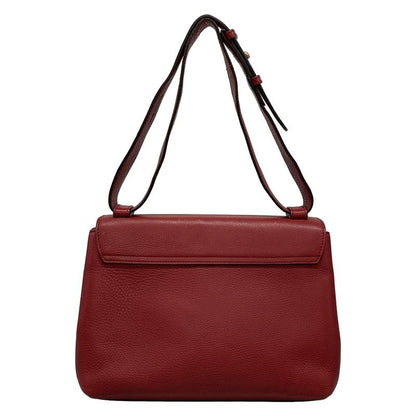 Gucci Shoulder Bag GG Marmont 401173 Red Leather