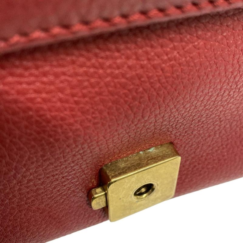 Gucci Shoulder Bag GG Marmont 401173 Red Leather