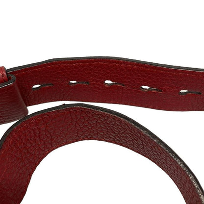 Gucci Shoulder Bag GG Marmont 401173 Red Leather